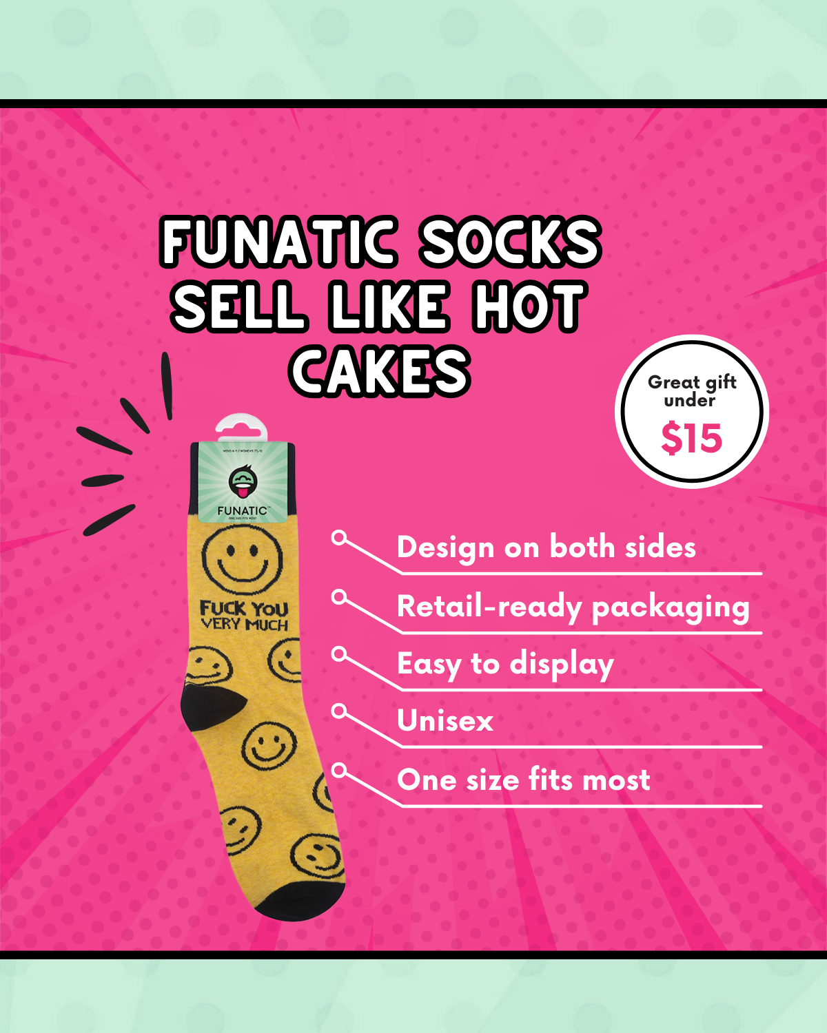 Funatic Fuck You Very Much Socks | Funny