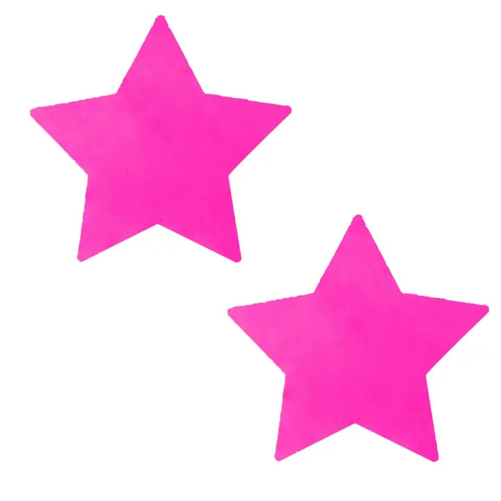 NEVA NUDE NEON PINK BLACKLIGHT STARBURST PASTIES