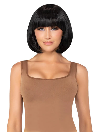 LEG AVENUE 14" SHORT NATURAL BOB WIG - BLACK