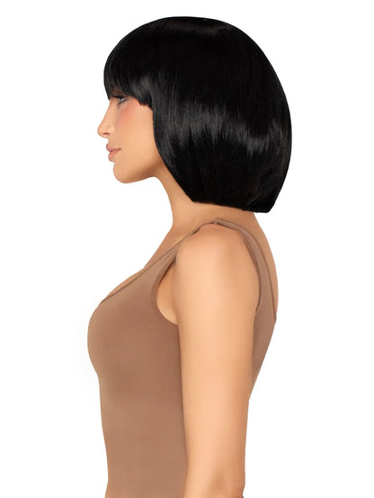 LEG AVENUE 14" SHORT NATURAL BOB WIG - BLACK