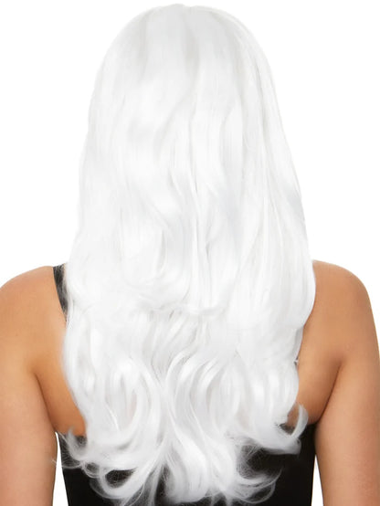 LEG AVENUE 27" LONG WAVY CENTER PART WIG - WHITE