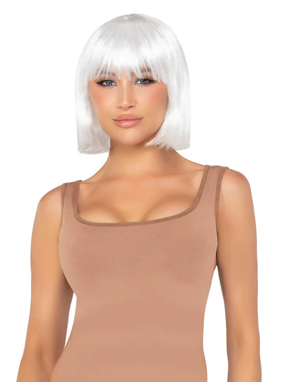 LEG AVENUE 13" PEARLESCENT SHORT NATURAL BOB WIG - WHITE