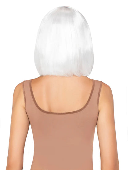LEG AVENUE 13" PEARLESCENT SHORT NATURAL BOB WIG - WHITE