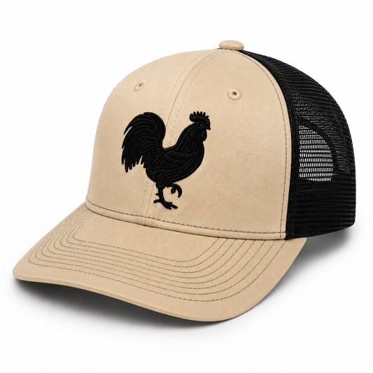 GRAFFITTI COCK HAT - KHAKI/ BLACK