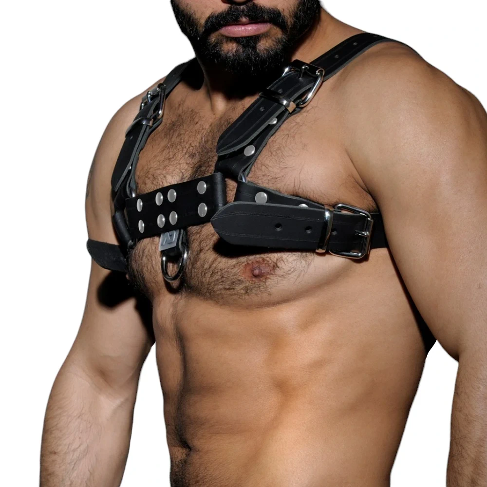 ADDICTED LEATHER HARNESS - BLACK