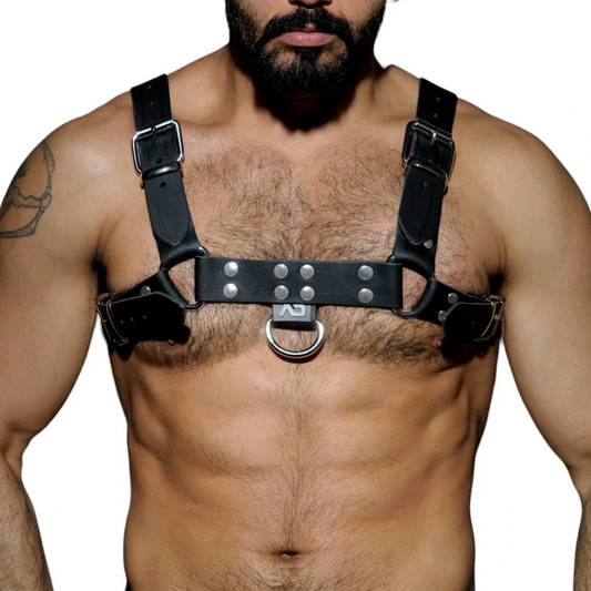 ADDICTED LEATHER HARNESS - BLACK