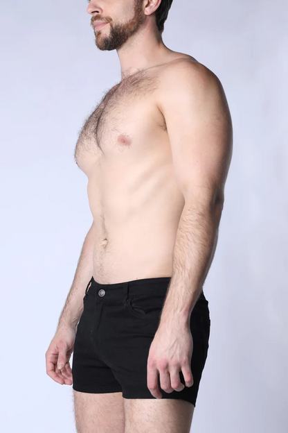 TIMOTEO AMALFI TWILL STRETCH SHORT - BLACK