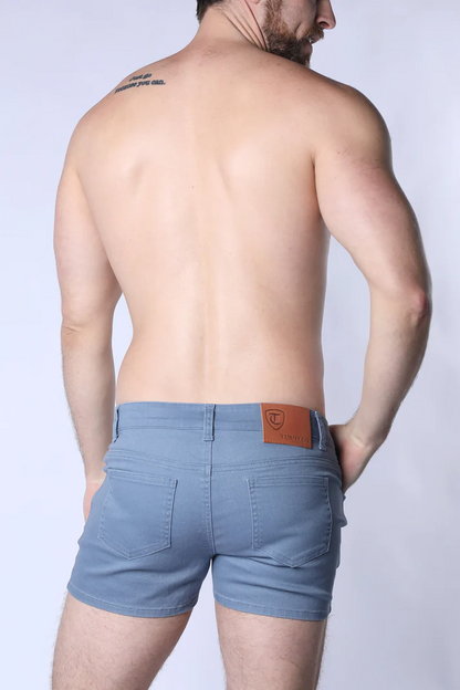 TIMOTEO AMALFI TWILL STRETCH SHORT - BLUE