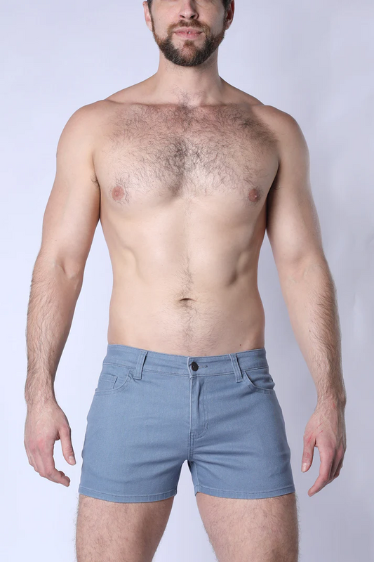 TIMOTEO AMALFI TWILL STRETCH SHORT - BLUE