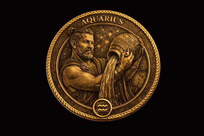 GAY BEAR ZODIAC - CHALLENGE COIN - AQUARIUS