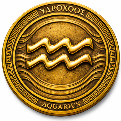 GAY ZODIAC - CHALLENGE COIN - AQUARIUS