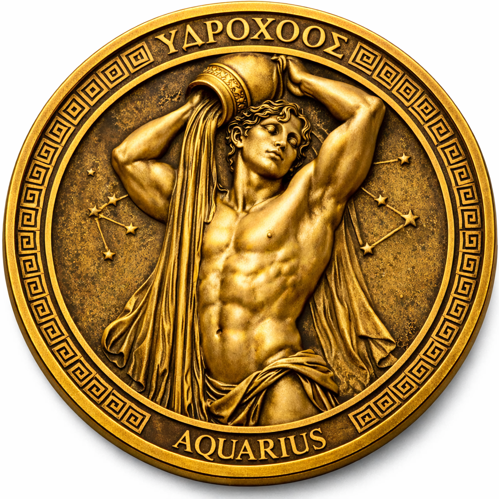 GAY ZODIAC - CHALLENGE COIN - AQUARIUS