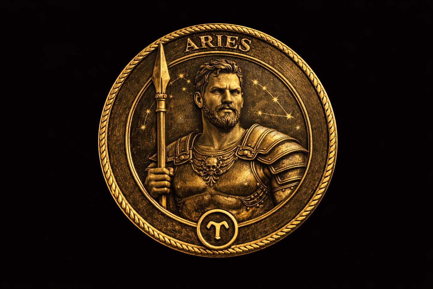 GAY BEAR ZODIAC - CHALLENGE COIN - ARIES