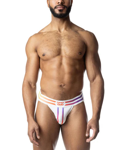 NASTY PIG AURA PRIDE PRIDE JOCK STRAP - WHITE