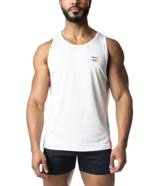 NASTY PIG AURA PRIDE TANK TOP - WHITE