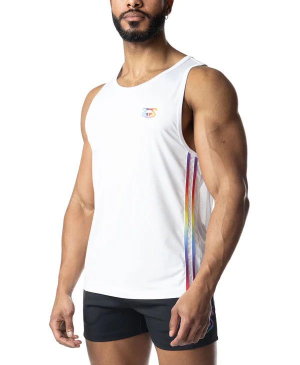 NASTY PIG AURA PRIDE TANK TOP - WHITE