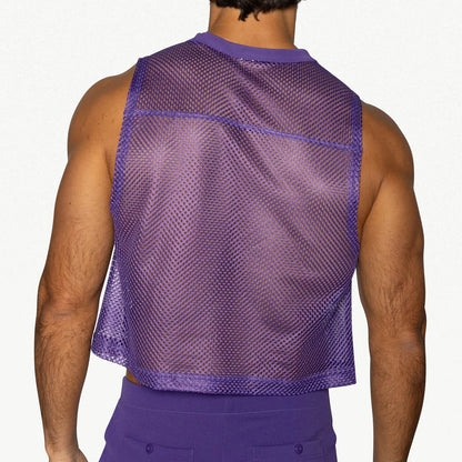 BIKE MESH SLEEVELESS PRACTICE JERSEY - PURPLE