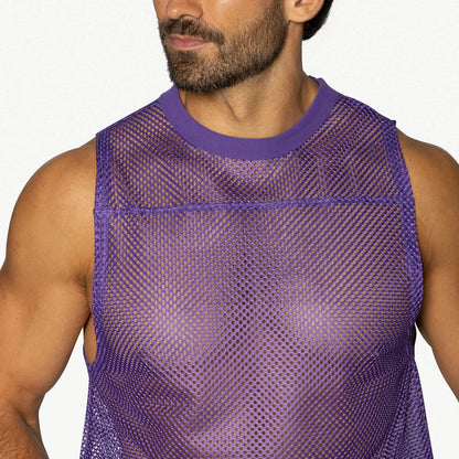 BIKE MESH SLEEVELESS PRACTICE JERSEY - PURPLE