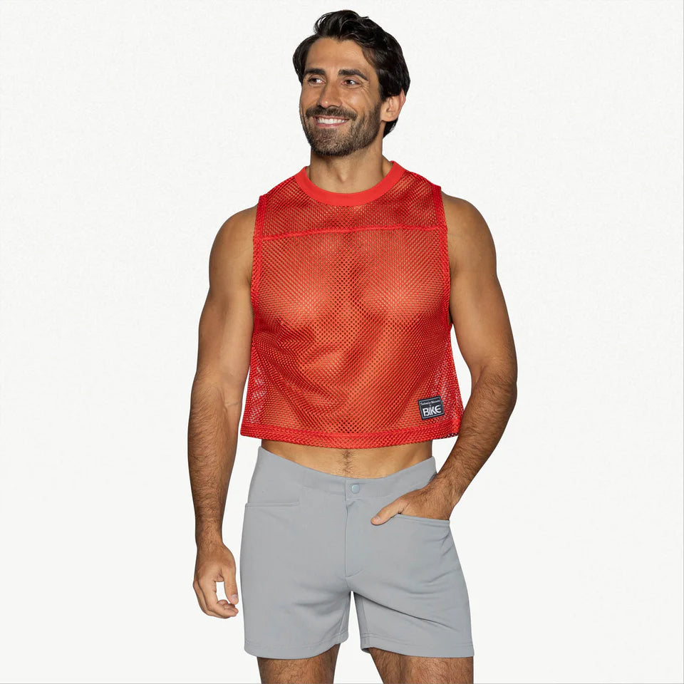 BIKE MESH SLEEVELESS PRACTICE JERSEY - RED