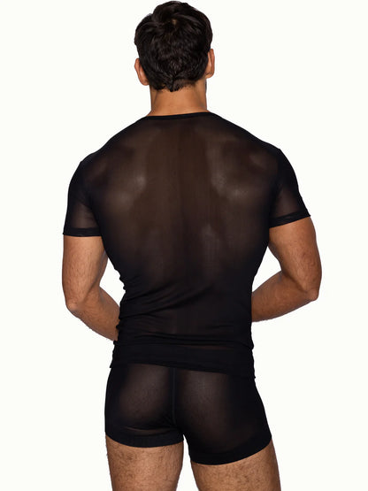 BIKE MESH TEE - BLACK