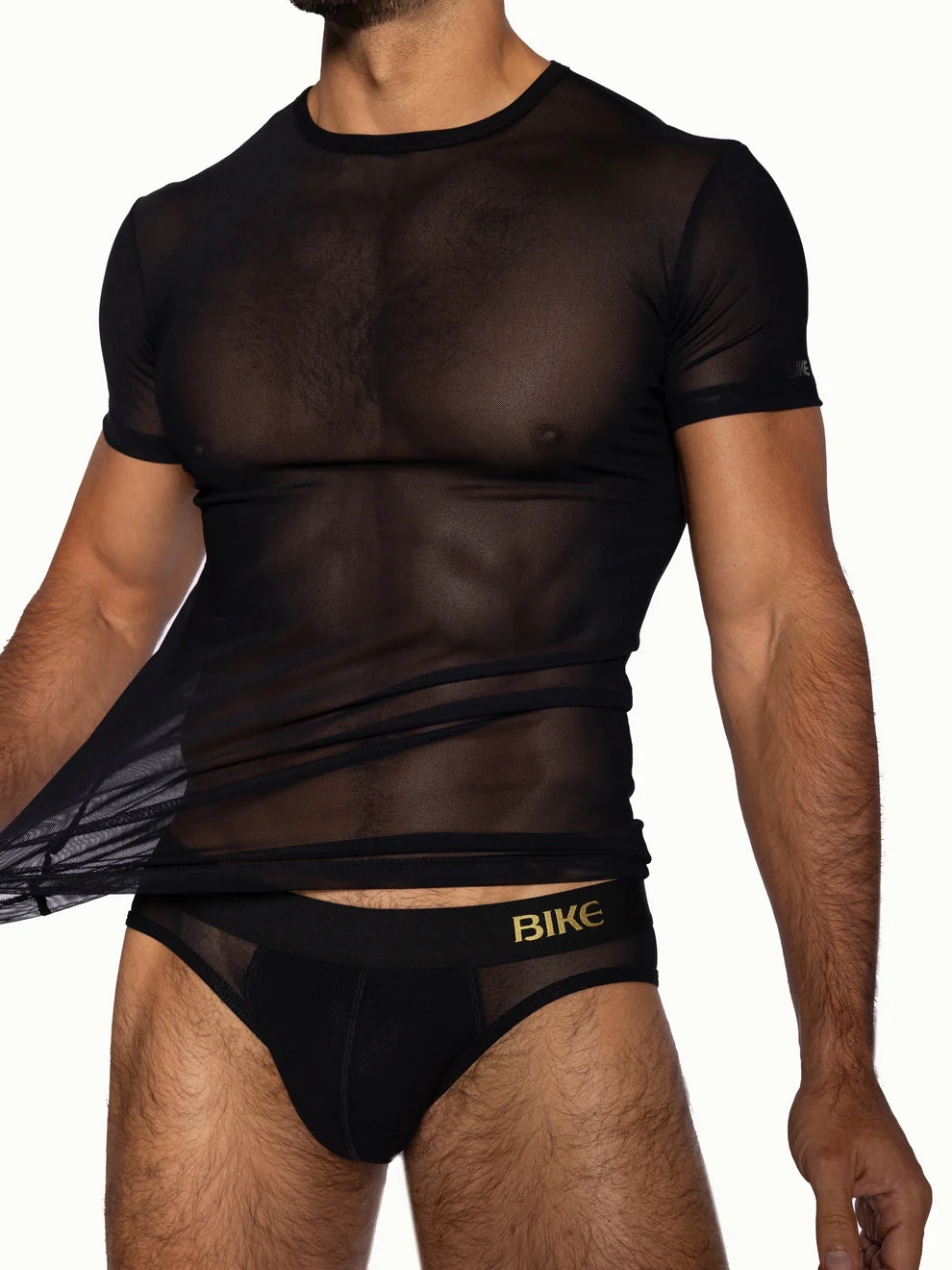 BIKE MESH TEE - BLACK