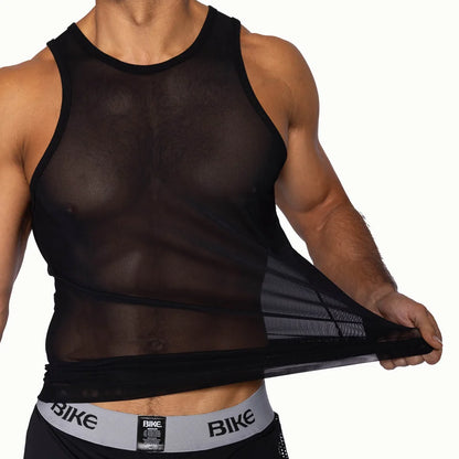 BIKE MESH TANK - BLACK