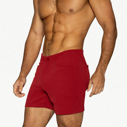 BIKE COACHES SHORTS - RED