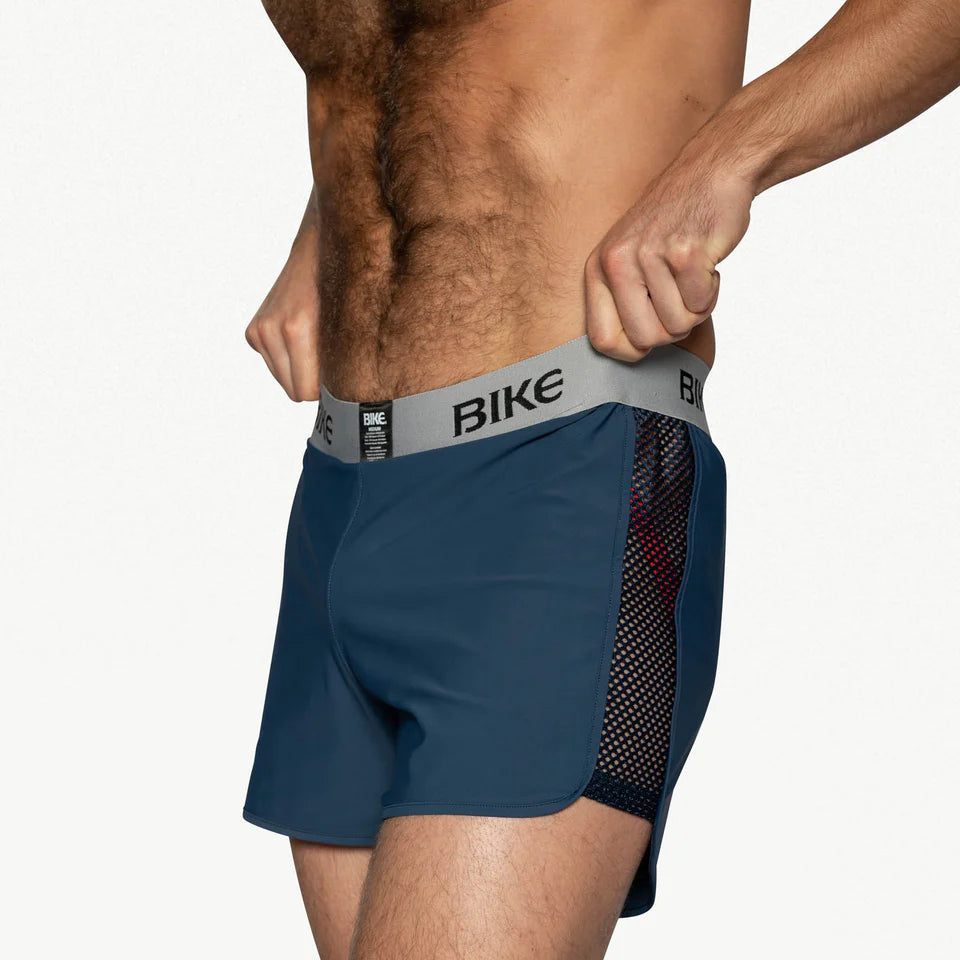BIKE PEEK-A-BOO JOCK SHORTS - NAVY