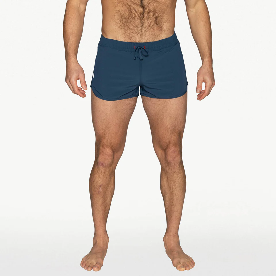 BIKE PEEK-A-BOO JOCK SWIM TRUNK - NAVY