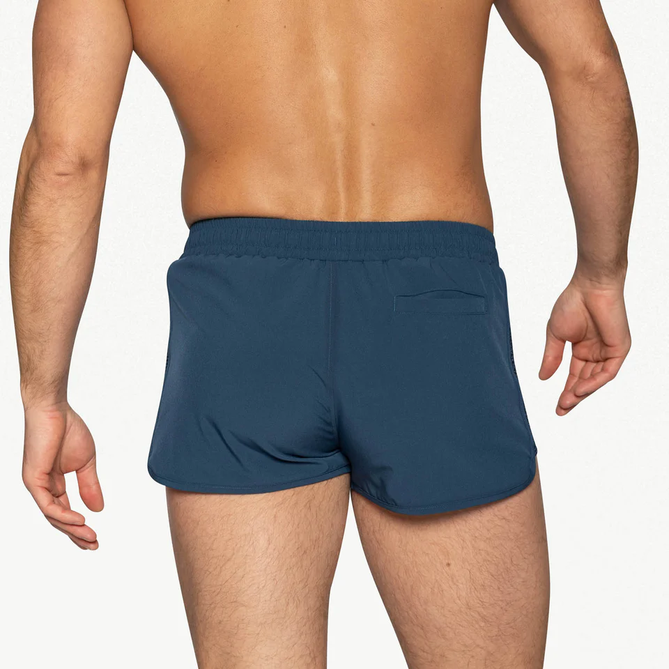BIKE PEEK-A-BOO JOCK SWIM TRUNK - NAVY