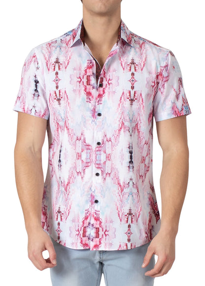 BESPOKE KALEIDOSCOPE BUTTON DOWN PINK