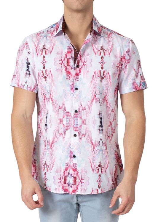 BESPOKE KALEIDOSCOPE BUTTON DOWN PINK