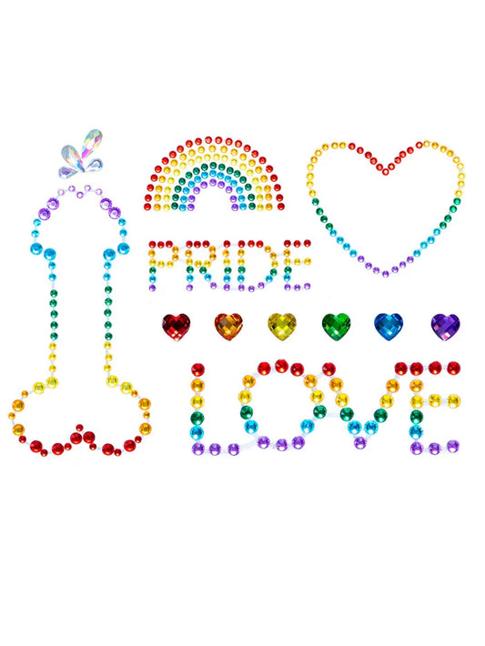 LEG AVENUE PRIDE STICK-ON BODY JEWELS