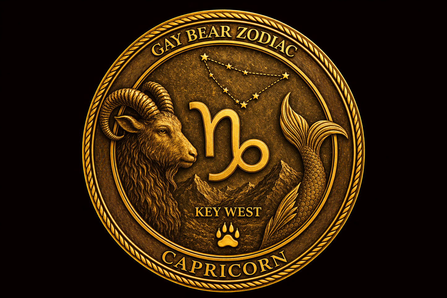 GAY BEAR ZODIAC - CHALLENGE COIN - CAPRICORN