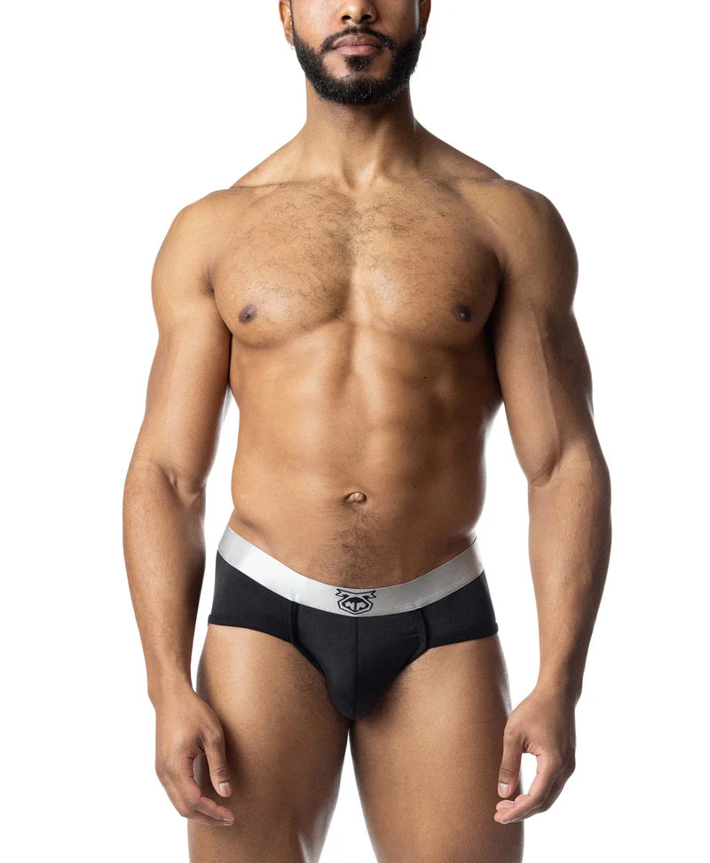 NASTY PIG CHROMIUM U FRONT BRIEF BLACK