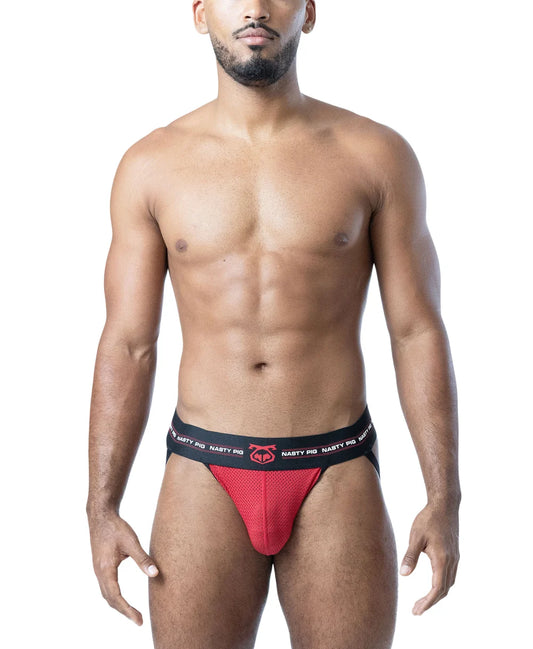 NASTY PIG CORE MESH JOCK STRAP - RED