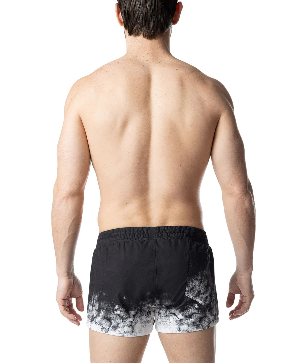 NASTY PIG OXIDIZE SWIM TRUNK BLACK/ WHITE