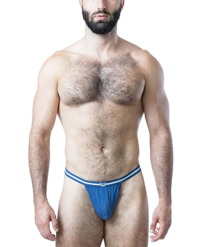 NASTY PIG DEAD LIFT THONG - CADET BLUE/ WHITE