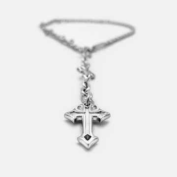 RARE ROMANCE EXTRUDED CROSS NECKLACE