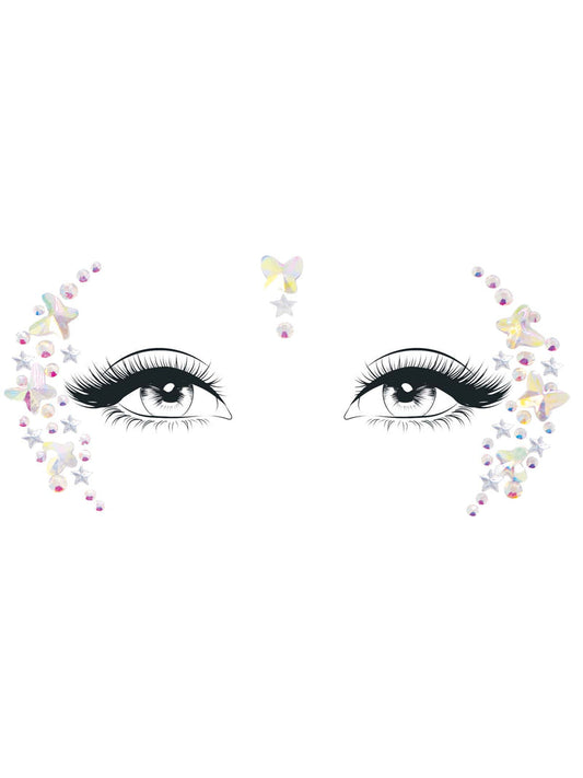LEG AVENUE ELERA FACE JEWELS STICKER - CLEAR