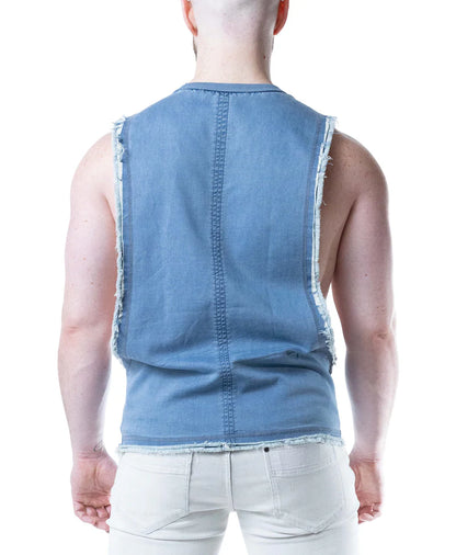 NASTY PIG EMBOSS BRANDMARK SHREDDER TANK - MIRAGE BLUE