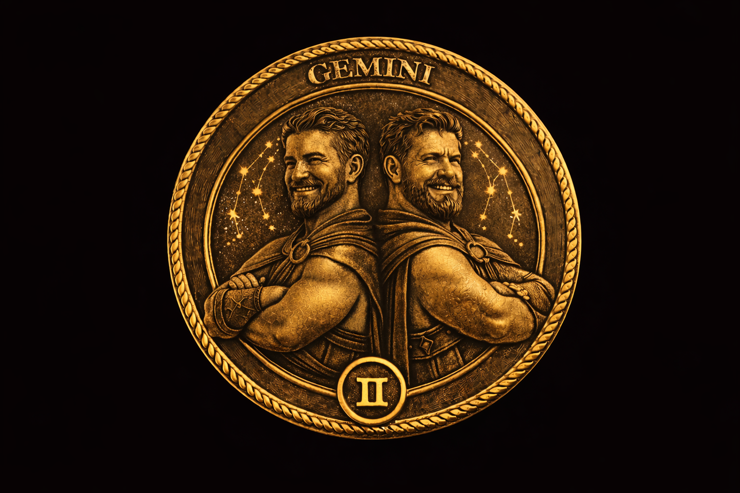 GAY BEAR ZODIAC - CHALLENGE COIN - GEMINI