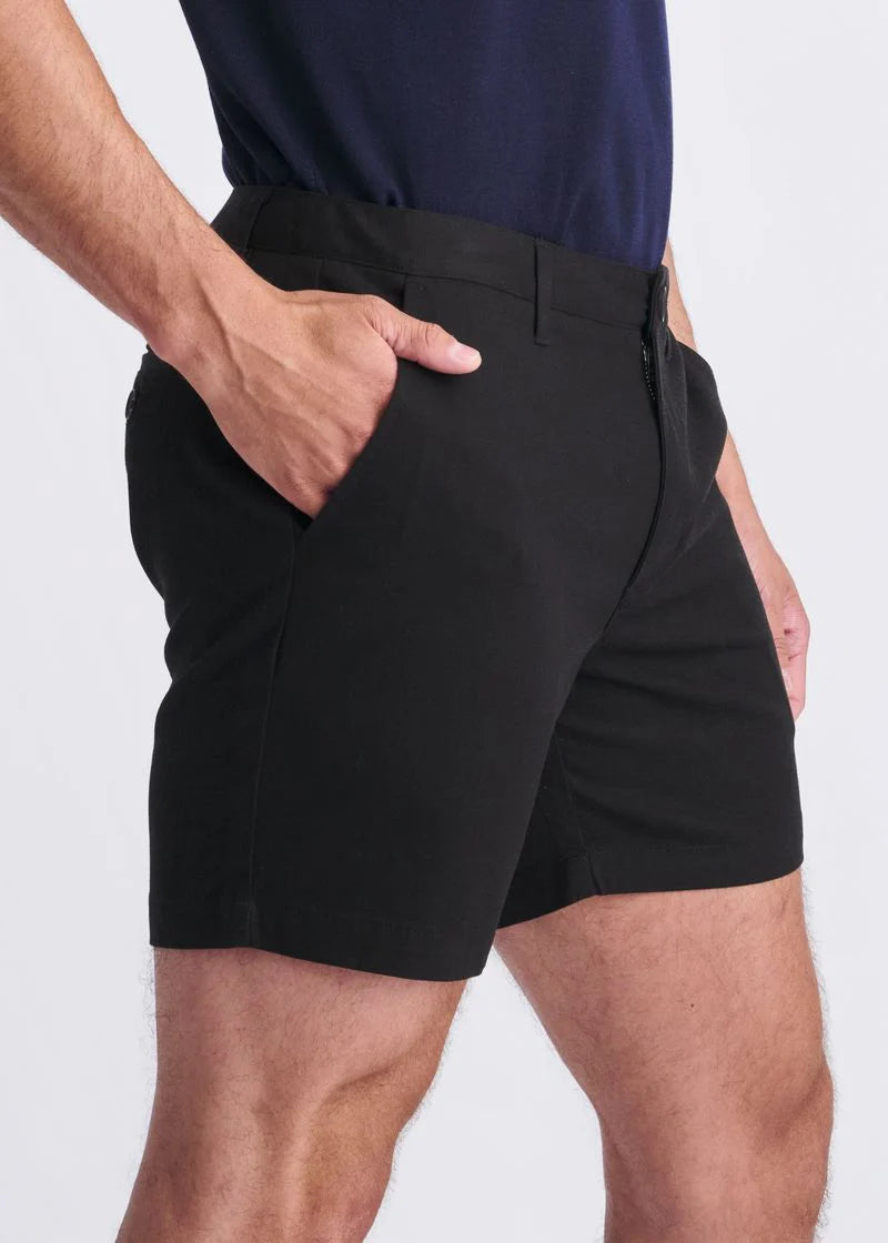 POSTMARC 6" TEXTURED STRETCH KNIT CHINO - BLACK