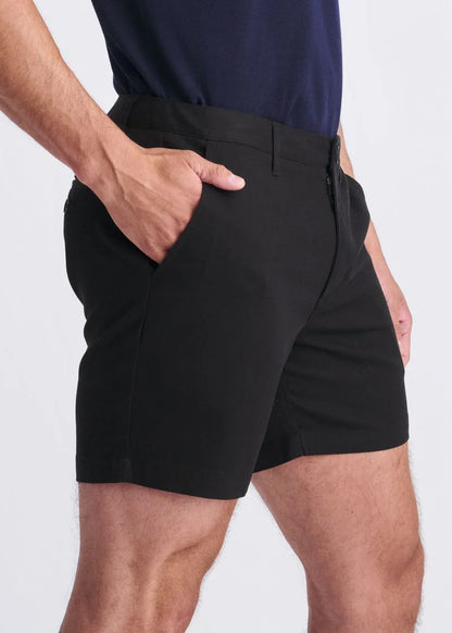 POSTMARC 6" TEXTURED STRETCH KNIT CHINO - BLACK