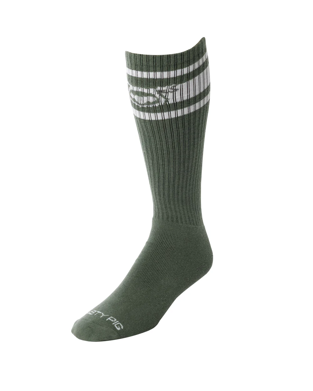 NASTY PIG HOOKD UP SOCKS - ARMY GREEN/WHITE