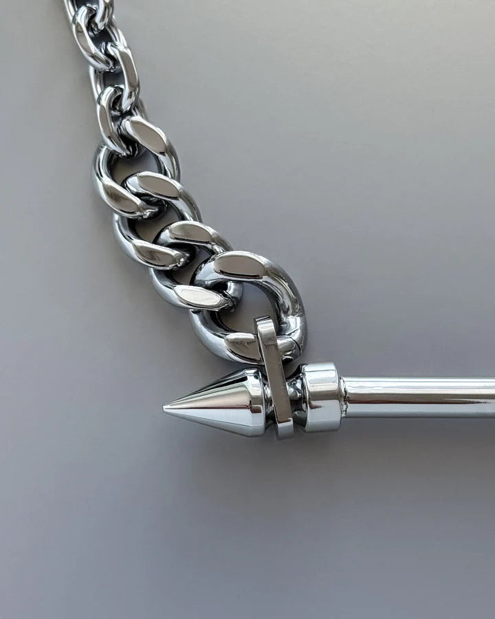 RARE ROMANCE SPIKE BARBELL STATEMENT CHAIN