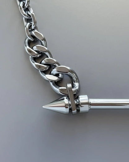 RARE ROMANCE SPIKE BARBELL STATEMENT CHAIN