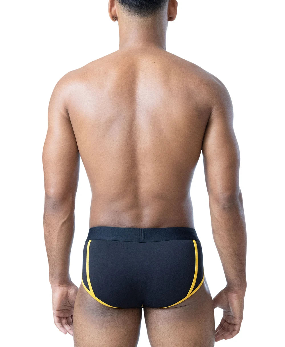 NASTY PIG INK BRIEF - BLACK/ CADMIUM YELLOW