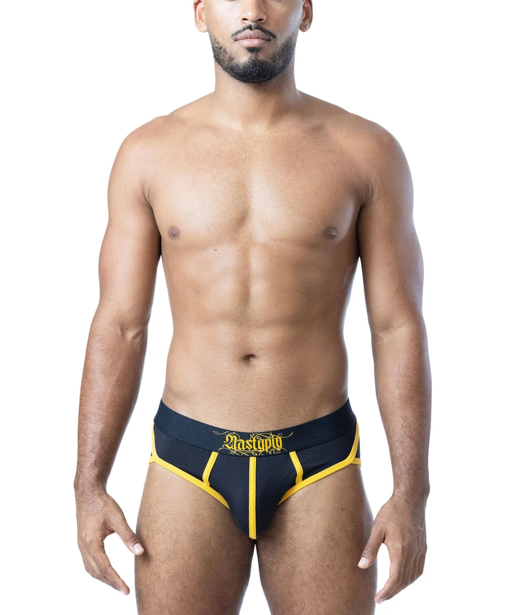NASTY PIG INK BRIEF - BLACK/ CADMIUM YELLOW