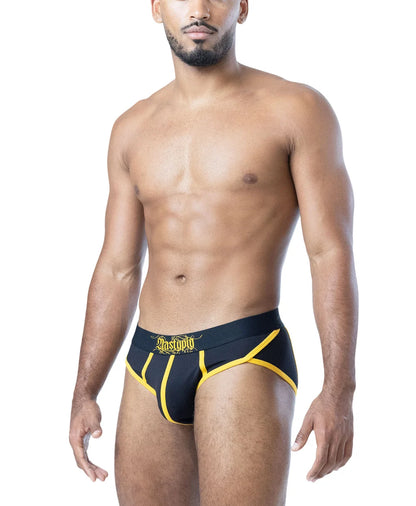 NASTY PIG INK BRIEF - BLACK/ CADMIUM YELLOW